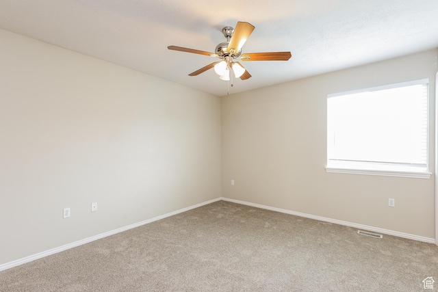 4018 W 5250 S, Roy, UT 84067 - spare room with carpet flooring, a ceiling fan, baseboards, and visible vents