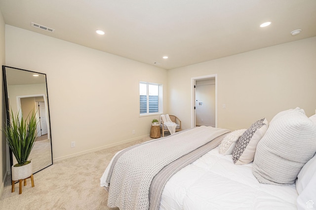 916 W 1150 S, Provo, UT 84601 - bedroom with recessed lighting, baseboards, visible vents, and light carpet
