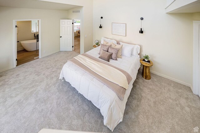 916 W 1150 S, Provo, UT 84601 - bedroom featuring carpet floors, baseboards, visible vents, and connected bathroom