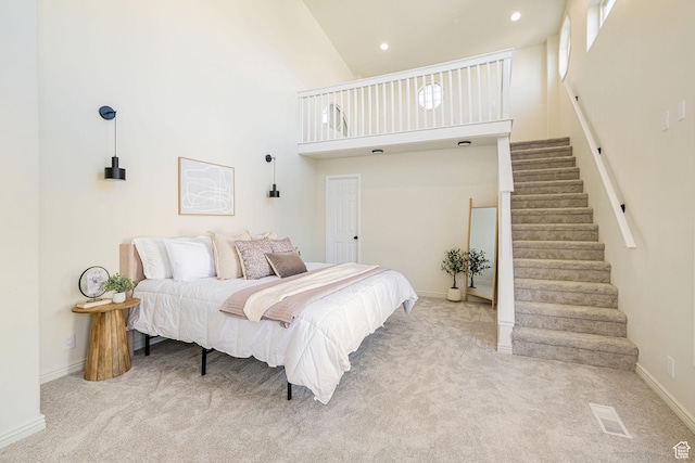 916 W 1150 S, Provo, UT 84601 - bedroom with carpet floors, recessed lighting, baseboards, and a towering ceiling