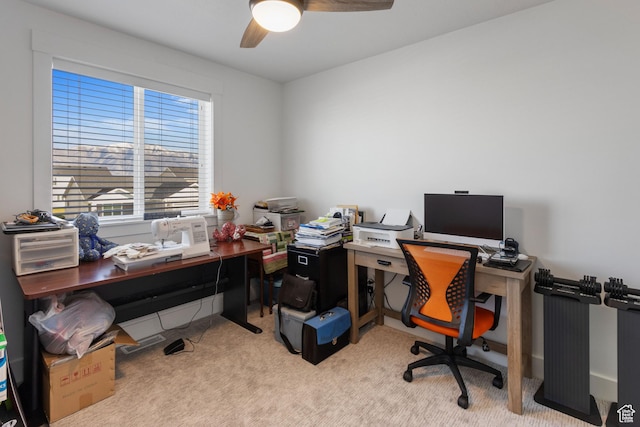 889 N 900 W, Tremonton, UT 84337 - office space featuring carpet flooring and a ceiling fan