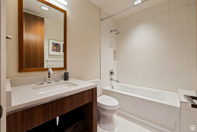 772 S Summit Creek Dr, Woodland Hills, UT 84653 - bathroom with toilet, vanity, and washtub / shower combination