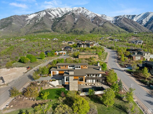 772 S Summit Creek Dr, Woodland Hills, UT 84653 - aerial view of property's location featuring a mountainous background