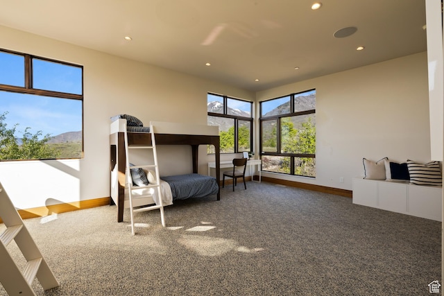772 S Summit Creek Dr, Woodland Hills, UT 84653 - carpeted bedroom with baseboards and recessed lighting