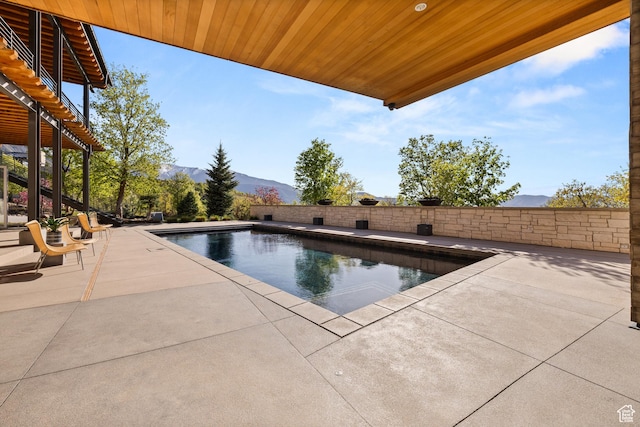 772 S Summit Creek Dr, Woodland Hills, UT 84653 - view of swimming pool with a patio area and a mountain view