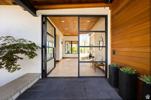 772 S Summit Creek Dr, Woodland Hills, UT 84653 - doorway to property featuring stucco siding