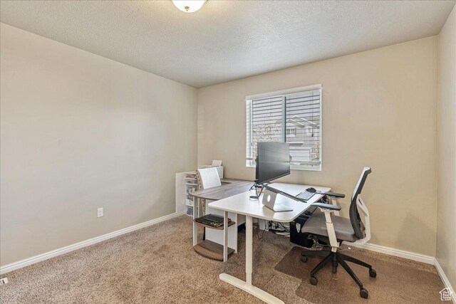 204 E 460 N, Vineyard, UT 84059 - home office featuring baseboards, carpet, and a textured ceiling