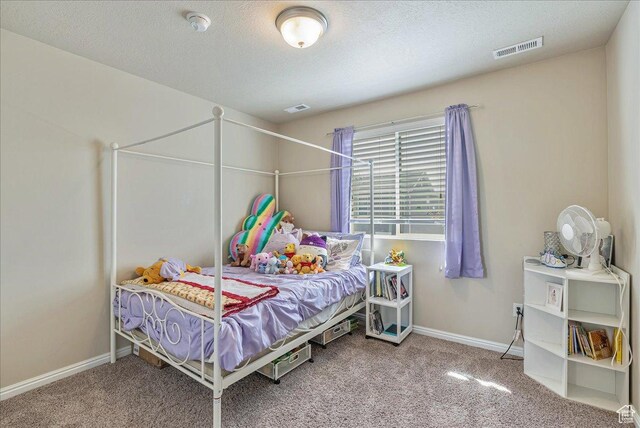 204 E 460 N, Vineyard, UT 84059 - carpeted bedroom featuring visible vents, a textured ceiling, and baseboards