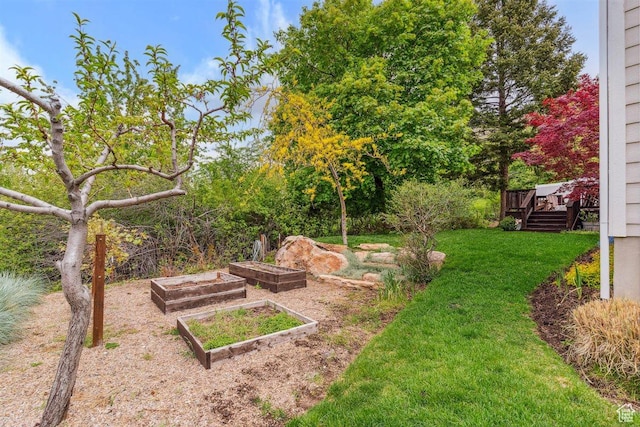 1485 E Peachtree Ln, Fruit Heights, UT 84037 - view of yard featuring a garden and a deck