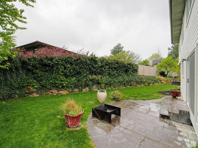 418 E Bridlewalk Ln, Murray, UT 84107 - view of yard with a patio area and fence