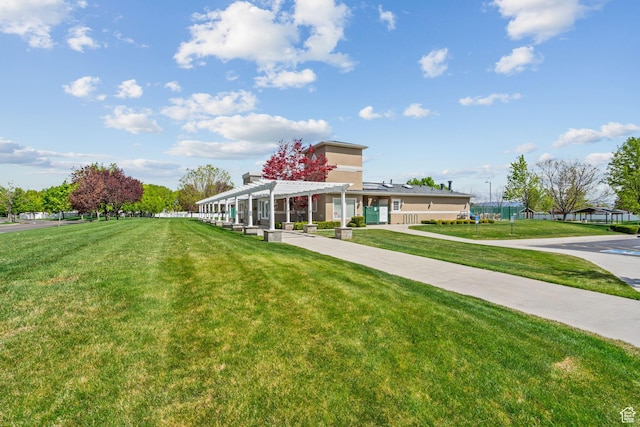 6272 S Lake Fork Cir, Taylorsville, UT 84129 - view of community featuring a lawn and a pergola