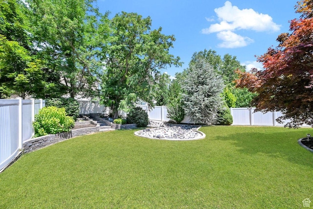 6272 S Lake Fork Cir, Taylorsville, UT 84129 - view of yard with a fenced backyard