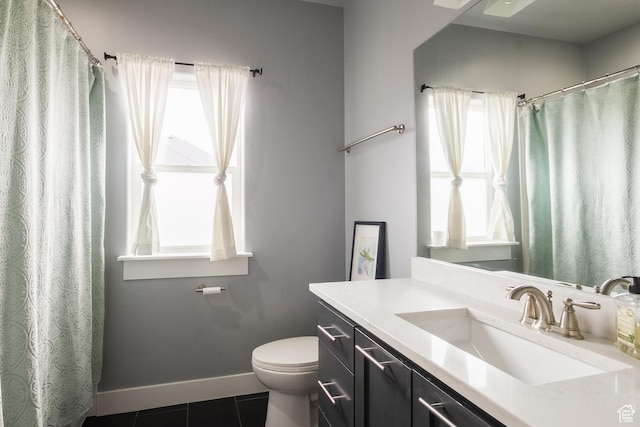 1428 N 4075 W, Vernal, UT 84078 - full bathroom with toilet, tile patterned floors, baseboards, and vanity