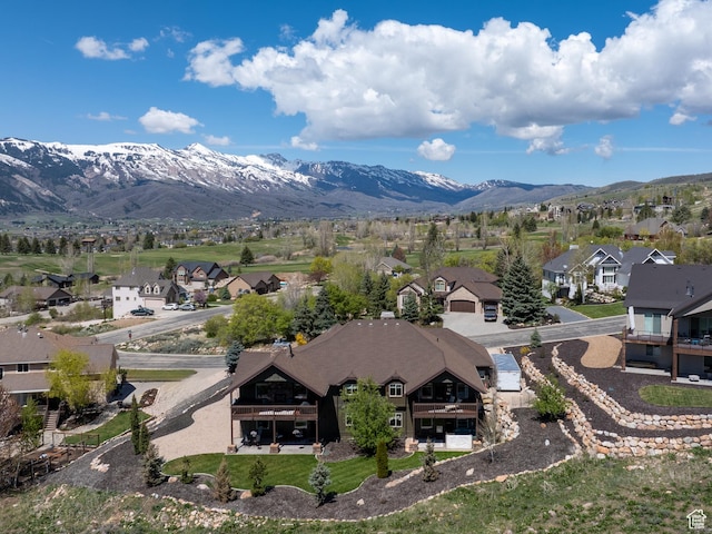 3540 N Elkview Dr, Eden, UT 84310 - drone / aerial view with a mountain view and a residential view
