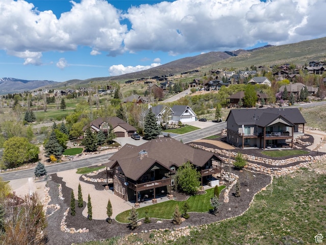 3540 N Elkview Dr, Eden, UT 84310 - drone / aerial view featuring a residential view and a mountain view