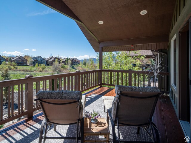 3540 N Elkview Dr, Eden, UT 84310 - wooden terrace with a residential view