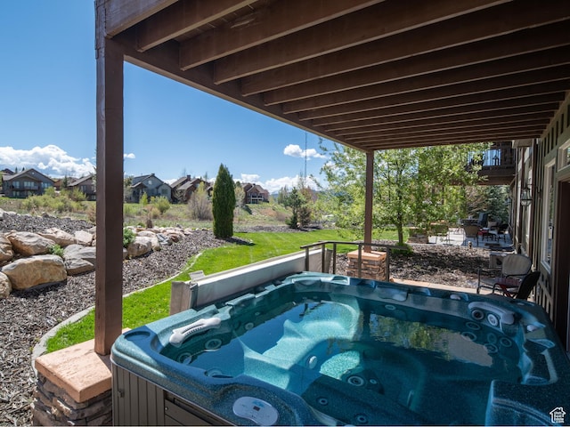 3540 N Elkview Dr, Eden, UT 84310 - exterior space with a hot tub