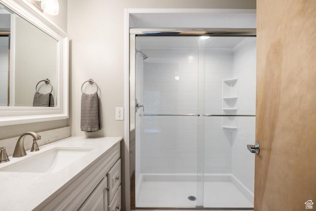 636 E 3990 S Unit D, Millcreek, UT 84107 - bathroom featuring vanity and a shower stall