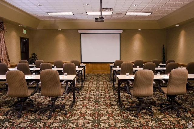784 Resort Dr Unit 136, Midway, UT 84049 - home theater room featuring carpet and a paneled ceiling
