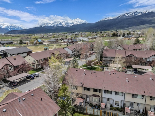 181 Geneva Dr, Midway, UT 84049 - drone / aerial view featuring a mountain view and a residential view