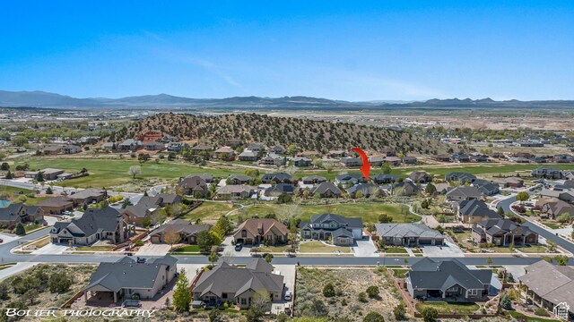 1328 N Parkside Dr, Cedar City, UT 84721 - aerial view with a mountain view and a residential view