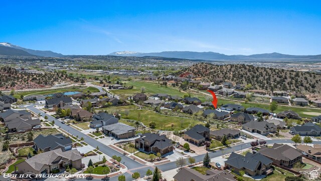 1328 N Parkside Dr, Cedar City, UT 84721 - bird's eye view with a mountain view and a residential view