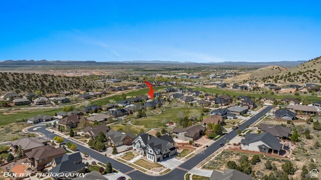 1328 N Parkside Dr, Cedar City, UT 84721 - bird's eye view featuring a residential view and a mountain view