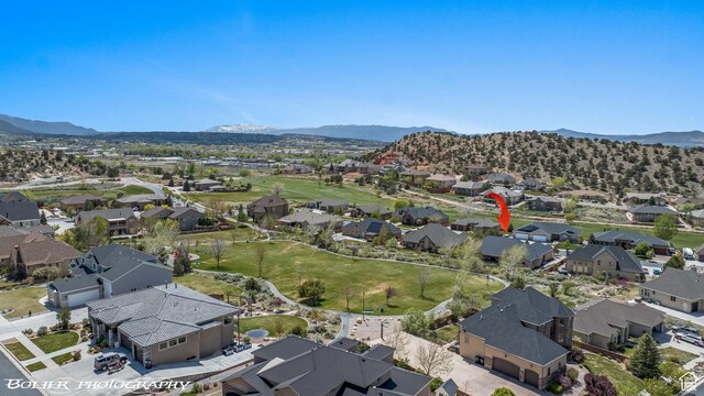 1328 N Parkside Dr, Cedar City, UT 84721 - birds eye view of property with a residential view and a mountain view