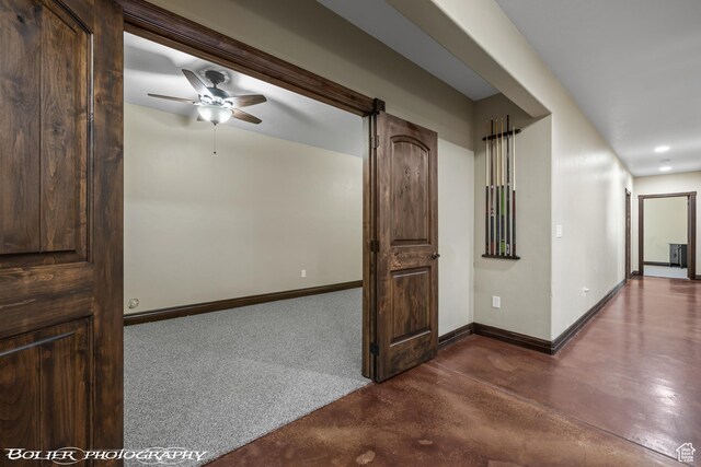 1328 N Parkside Dr, Cedar City, UT 84721 - interior space featuring baseboards, a ceiling fan, and concrete floors