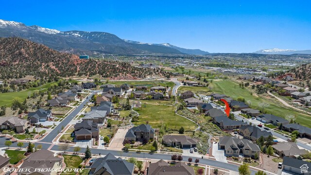 1328 N Parkside Dr, Cedar City, UT 84721 - aerial view featuring a residential view, a mountain view, and golf course view