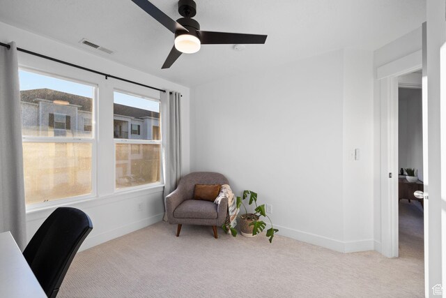 13077 S Keegan Dr, Herriman, UT 84096 - office space with carpet floors, baseboards, a ceiling fan, and visible vents