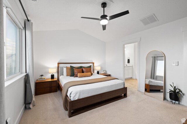 13077 S Keegan Dr, Herriman, UT 84096 - bedroom featuring visible vents, light carpet, and multiple windows