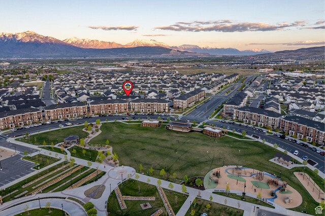 13077 S Keegan Dr, Herriman, UT 84096 - bird's eye view featuring a mountain view