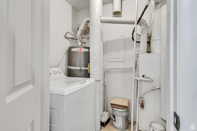 223 E Hill Ave Unit 6, Millcreek, UT 84107 - washroom with washer / clothes dryer and secured water heater