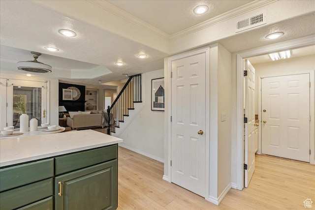 2748 W 220 N, Provo, UT 84601 - interior space with crown molding, baseboards, light wood finished floors, and visible vents