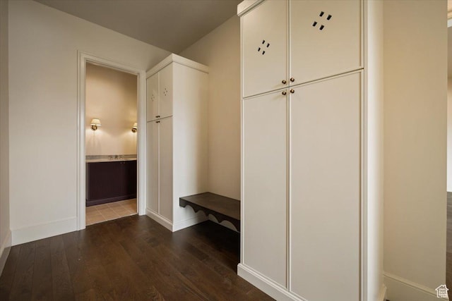 473 W 350 S Unit 31, Mapleton, UT 84664 - mudroom featuring baseboards and dark wood-style floors