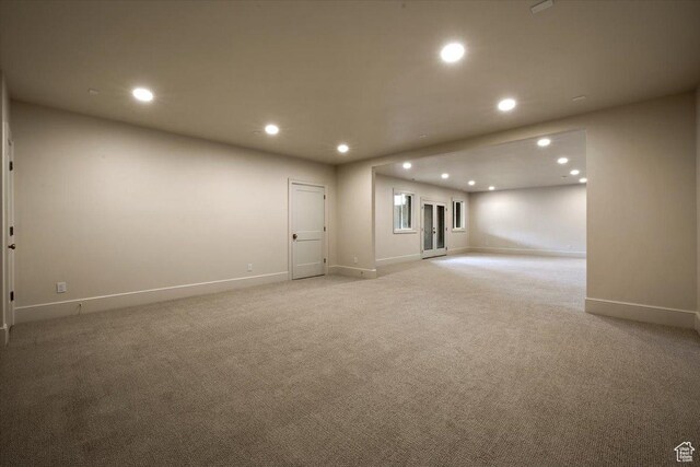 473 W 350 S Unit 31, Mapleton, UT 84664 - basement with recessed lighting, baseboards, and light colored carpet