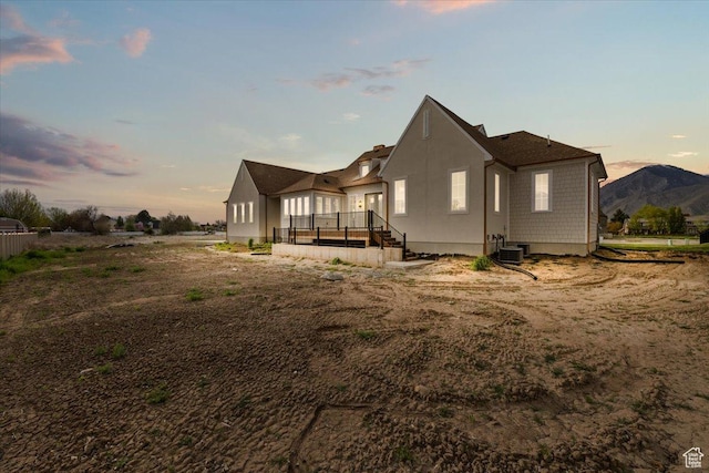 473 W 350 S Unit 31, Mapleton, UT 84664 - back of property at dusk with central AC and a deck