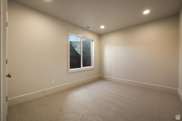 473 W 350 S Unit 31, Mapleton, UT 84664 - carpeted spare room with baseboards, recessed lighting, and visible vents