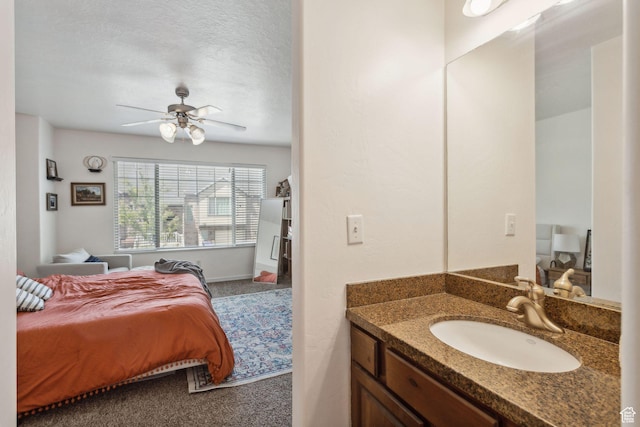 103 E River View Dr, Saratoga Springs, UT 84045 - carpeted bedroom with a sink and ceiling fan