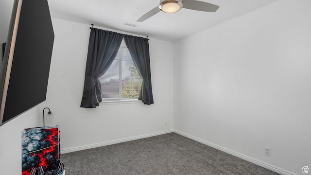 10674 S Pine Shadow Rd, South Jordan, UT 84009 - empty room with carpet floors, baseboards, a ceiling fan, and visible vents