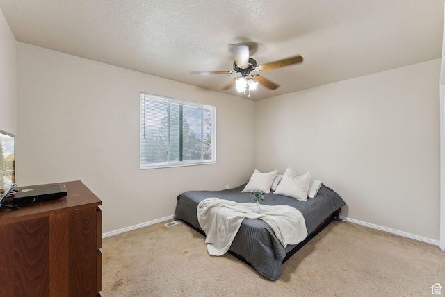 668 N 1370 W, Pleasant Grove, UT 84062 - bedroom with baseboards, light colored carpet, and ceiling fan