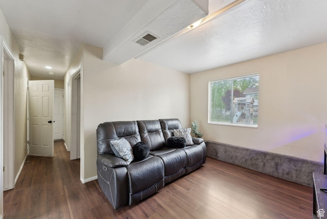 668 N 1370 W, Pleasant Grove, UT 84062 - living area with baseboards, visible vents, and wood finished floors