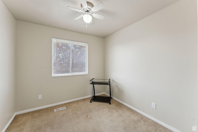 668 N 1370 W, Pleasant Grove, UT 84062 - empty room with light colored carpet, ceiling fan, visible vents, and baseboards