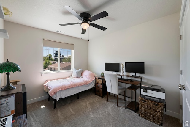1940 S 200 W Unit 16, Bountiful, UT 84010 - carpeted bedroom featuring a ceiling fan, baseboards, and visible vents
