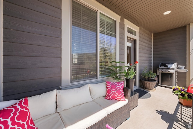 1940 S 200 W Unit 16, Bountiful, UT 84010 - view of patio with area for grilling, an outdoor living space, and a porch