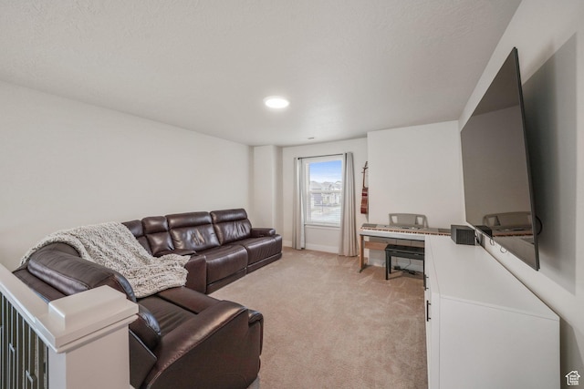 4576 W Sentry Dr, Riverton, UT 84096 - living room with light carpet, baseboards, and recessed lighting
