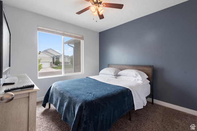 869 N Petro Dr W, Tooele, UT 84074 - bedroom with baseboards, a ceiling fan, and carpet