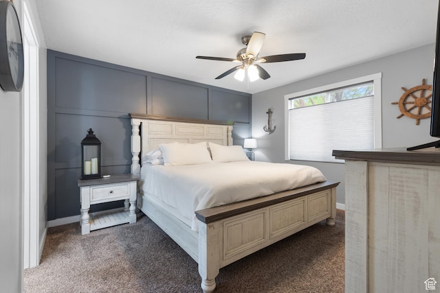 869 N Petro Dr W, Tooele, UT 84074 - bedroom with a ceiling fan and dark colored carpet