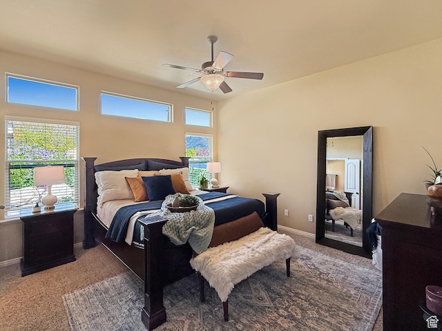 4116 N 800 W, Pleasant View, UT 84414 - bedroom with baseboards, ceiling fan, and carpet